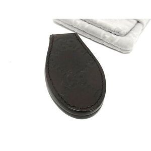 Gucci Money Clip Guccissima 199928 Brown Leather Unisex